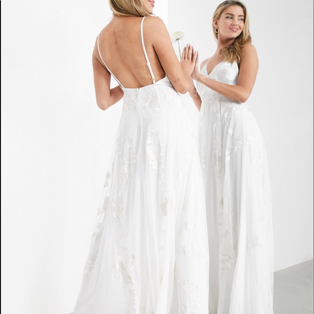 ASOS EDITION Isla embroidered cami wedding dress
